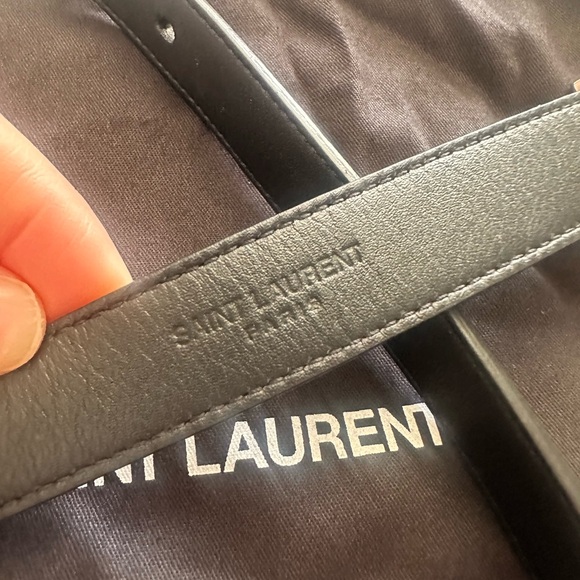 YSL Cassandre Thin Belt with square buckle in grained leather (sold out) size 75 - Picture 4 of 6